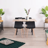 Table de salle à manger extensible parfait pour petits espaces en métal bois 2 à 4 personnes - MARLOWE WOOD