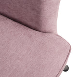 Chaise large et confortable d'appoint avec accoudoirs pour chambre et salon en tissu rose - DIXIER PINK