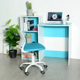 Ensemble de bureau: table bleu et rangement avec étagères pour enfants - ANCUL TURQUOISE