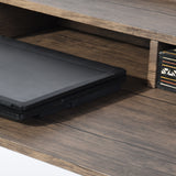 Bureau d'ordinateur avec rangement en bois et métal - BOOKER