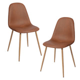 Lot de 2 chaises en tissu design pour salle à manger - CHARLTON