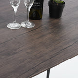 Table de salle a manger style industriel en bois et métal - DIVERGE
