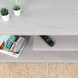 Table basse/Meuble TV design rectangulaire avec étagères made in France - RISTON