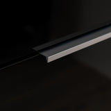 Commode de rangement avec 4 tiroirs en noir effet brillant fabrication française - SENGA