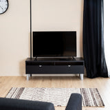 Meuble TV design avec rangements en noir - SAMY