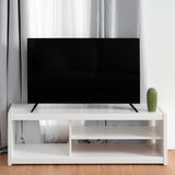 Meuble TV design avec étagères et compartiments ouverts en blanc  fabrication française - SLONE 