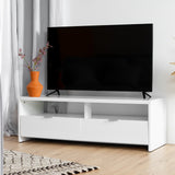 Meuble TV moderne avec rangements et 2 tiroirs abattants, made in france - BANCO