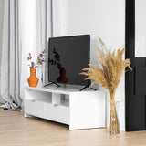 Meuble TV moderne avec rangements et 2 tiroirs abattants, made in france - BANCO