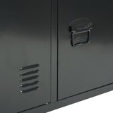 Meuble TV/Buffet salon en métal 3 portes avec étagères - MATAPOURI