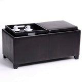 Contemporary Storage Bench with Storage Chest, in PU and Plastic Legs - BRYNN