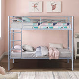 Bunk bed 2 places and 2 floors in metal with ladder 90x190cm (mattress not included) - TWIN