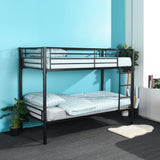 Bunk bed 2 places and 2 floors in metal with ladder 90x190cm (mattress not included) - TWIN