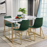 Set of 2 designer comfortable dining room chairs in velvet - BATASSEL VELVET