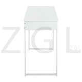 Computer table Desk Console table, 2 drawers, white - ARYAN WHITE A