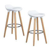 Set of 2 bar stools with footrest, JASMINE