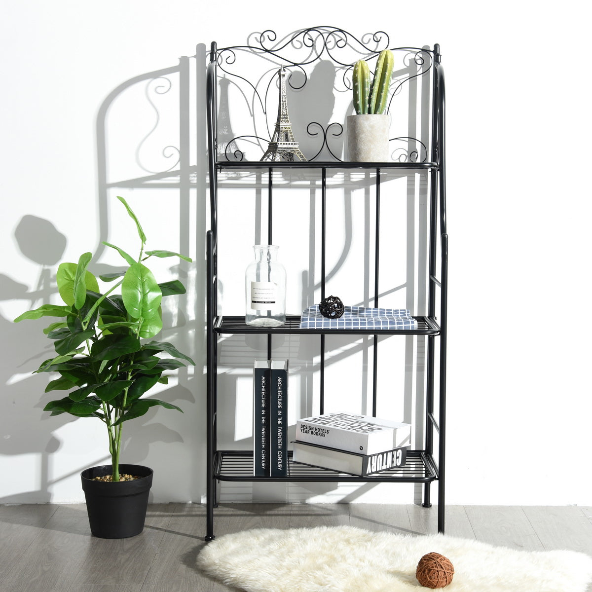 Flower shelf, plant holder, in metal with 3 levels - KAIN 3 TIERS JM