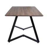 Large Scandinavian industrial metal dining table for 4 to 6 people - ROYAL