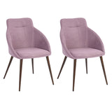 Set of 2 Scandinavian fabric dining chairs - QUEENY PKPUR YKC