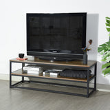 Multi-function TV cabinet coffee tables with shelf, 2 oak wood tops - FACTO TV STAND
