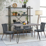 Dining table in MDF and metal legs - BADEN
