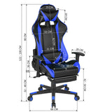 Comfortable Ergonomic Designer Gaming Office Chair with Armrests, 360 Degree Swivel, Reclining Function with Footrest - GORDAN