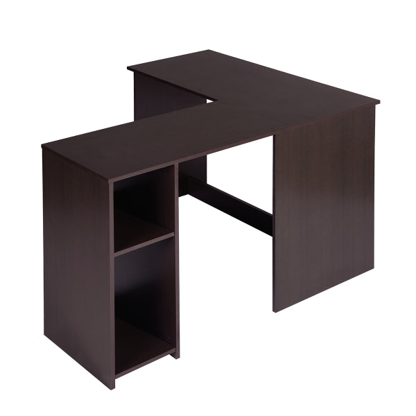 Wooden corner desk with integrated computer/pc shelf - BABETTE