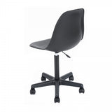 Gray office chair on wheels, black legs - COLLINS PA BASE