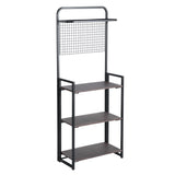 Industrial kitchen shelving unit with storage at 4 levels - RUPERT