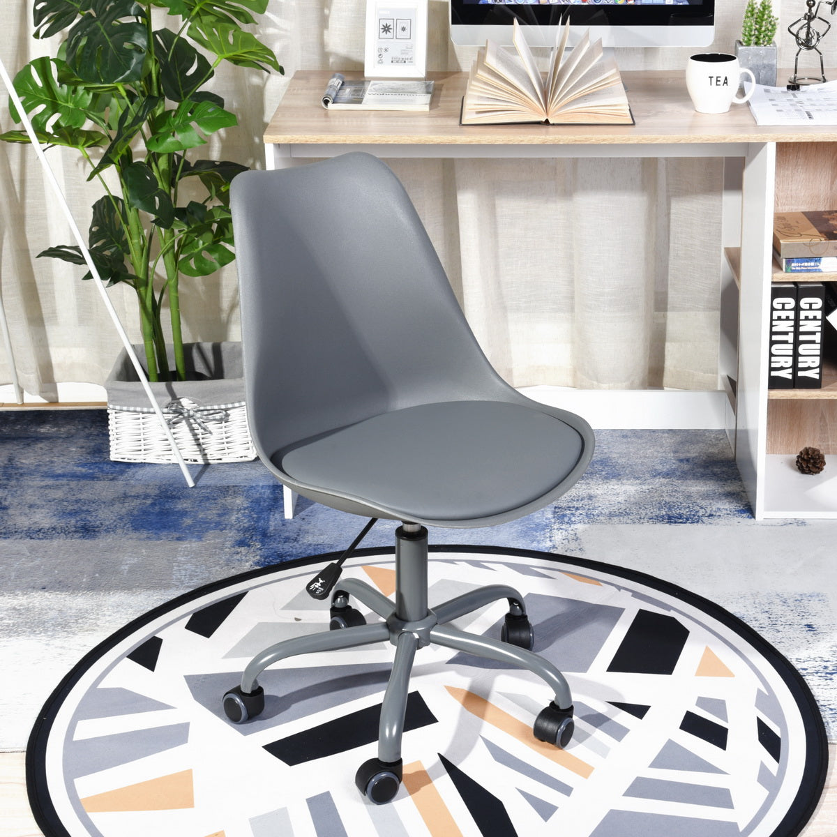 Office chair on wheels, metal legs - BLOKHUS