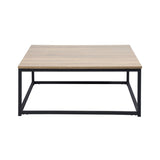 Industrial style square coffee table in metal and wood - FACTO SQUARE COFFEE TABLE