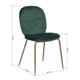 Set of 4 designer velvet dining chairs - JULE