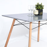 Scandinavian dining table in wood and metal legs - LONDON