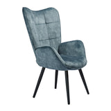 Scandinavian padded armchair comfortable backrest with armrests - BOGDAN