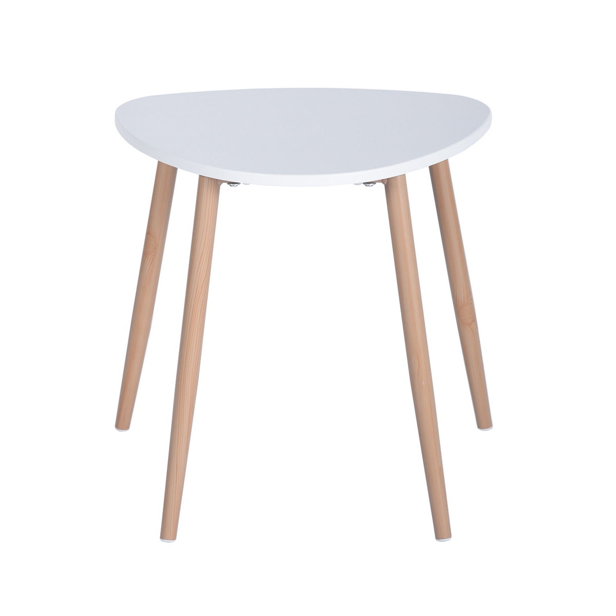 Set of 2 nesting coffee tables with rounded corners, Scandinavian style in wood - BULLS & KREUZ A