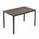 Industrial style dining table in wood and metal - VARGAS