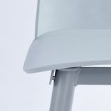 Set of 4 Scandinavian designer dining chairs in gray plastic - ARKEN GRAY FL