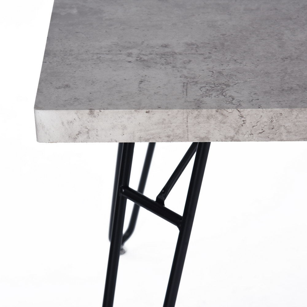 Dining table in MDF and metal legs - BADEN