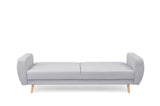 3 seater sofa upholstered in gray fabric, for living room, dining room, bedroom office - BASEL THREEE SEATER
