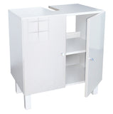 Bathroom vanity unit with 2 doors, 2 interior shelves, French manufacture - Corlin BL6