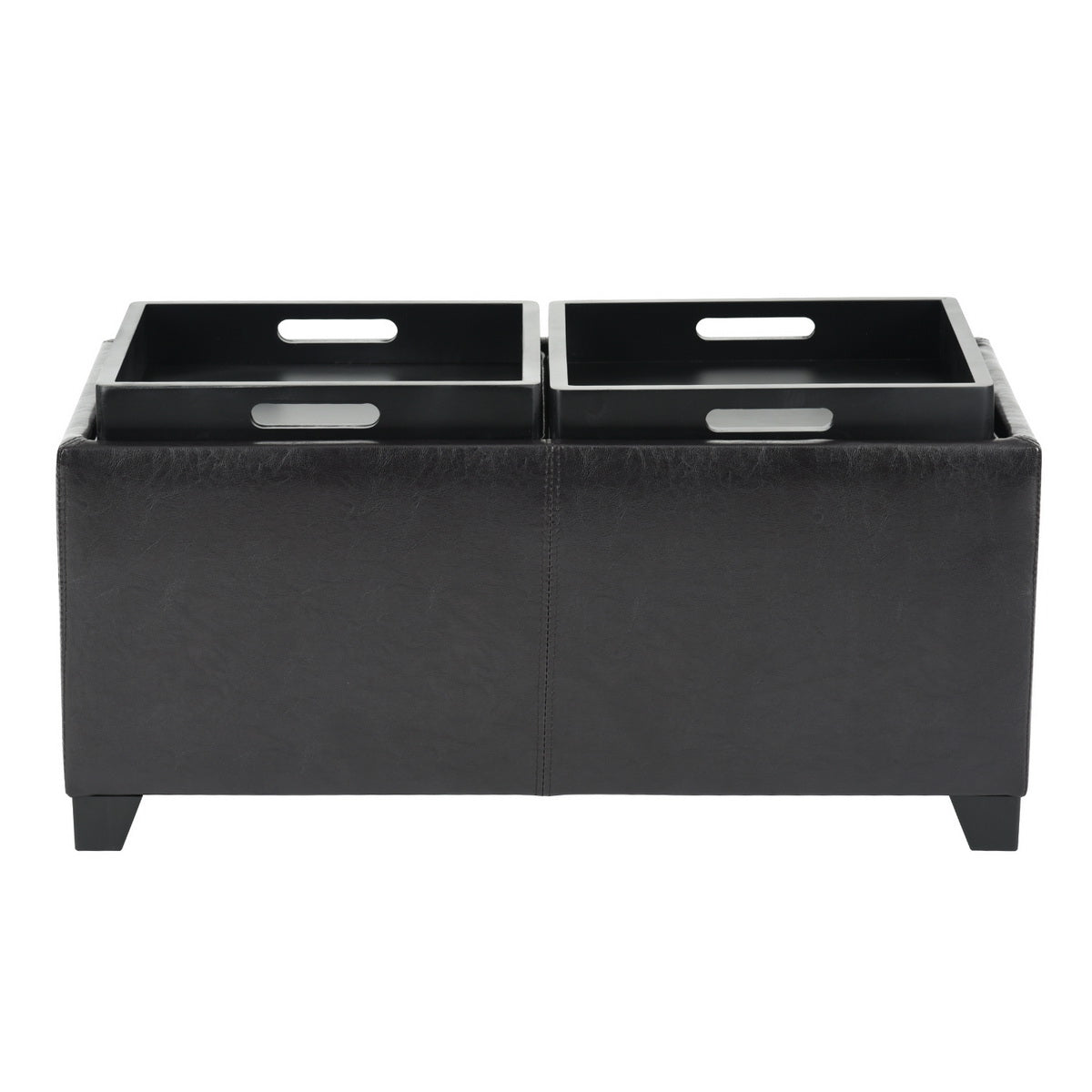 Contemporary Storage Bench with Storage Chest, in PU and Plastic Legs - BRYNN