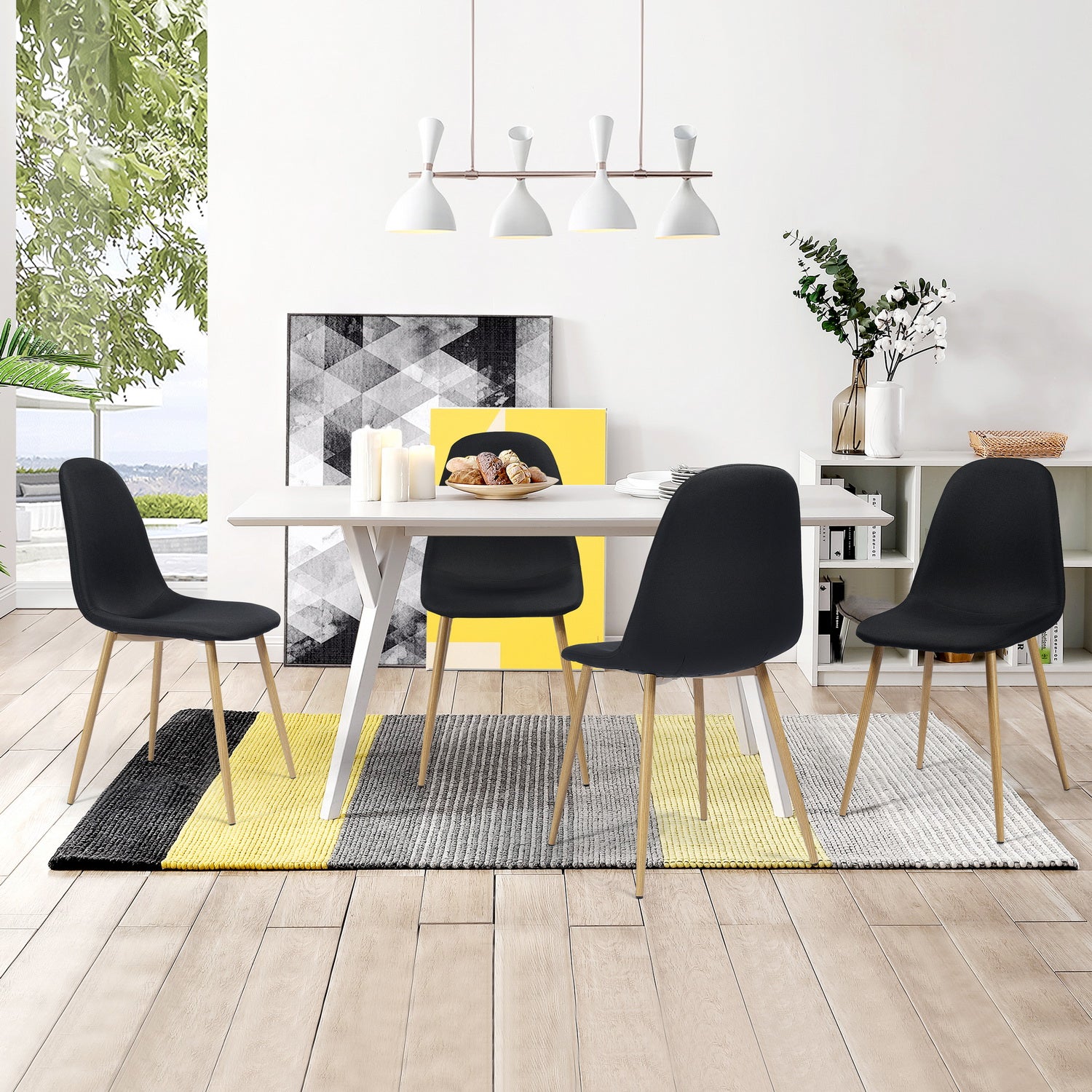 Lot de 4 chaises en tissu design pour salle à manger - CHARLTON – furnish1