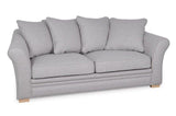 3-seater sofa upholstered in gray fabric, wooden legs for living room, dining room, bedroom office - CHARME 3