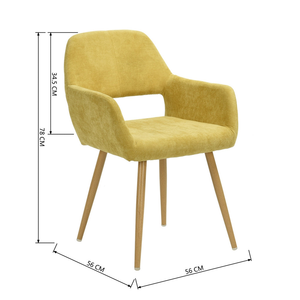 Scandinavian dining chair with armrests - CROMWELL