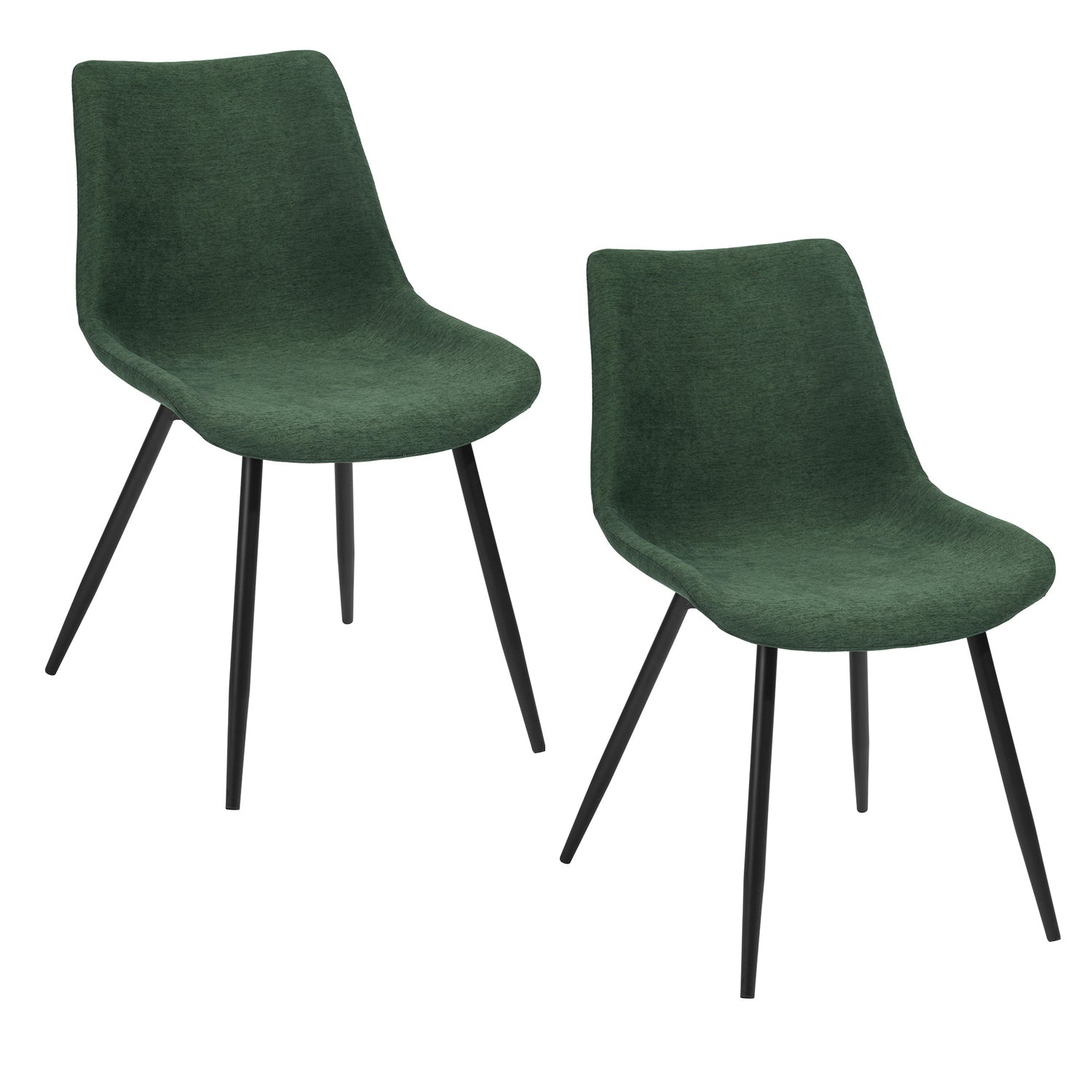 Set of 2 beige fabric dining chairs - CASEMIRO 2PCS (SET OF 2)