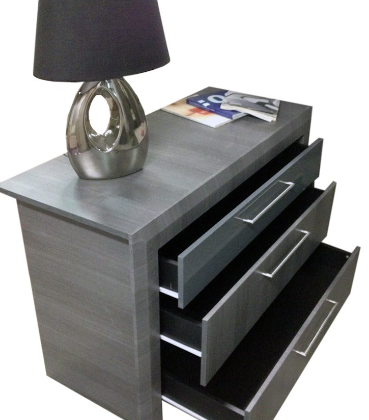 Chest of drawers with 3 drawers with a modern and sober design made in France - Pamela