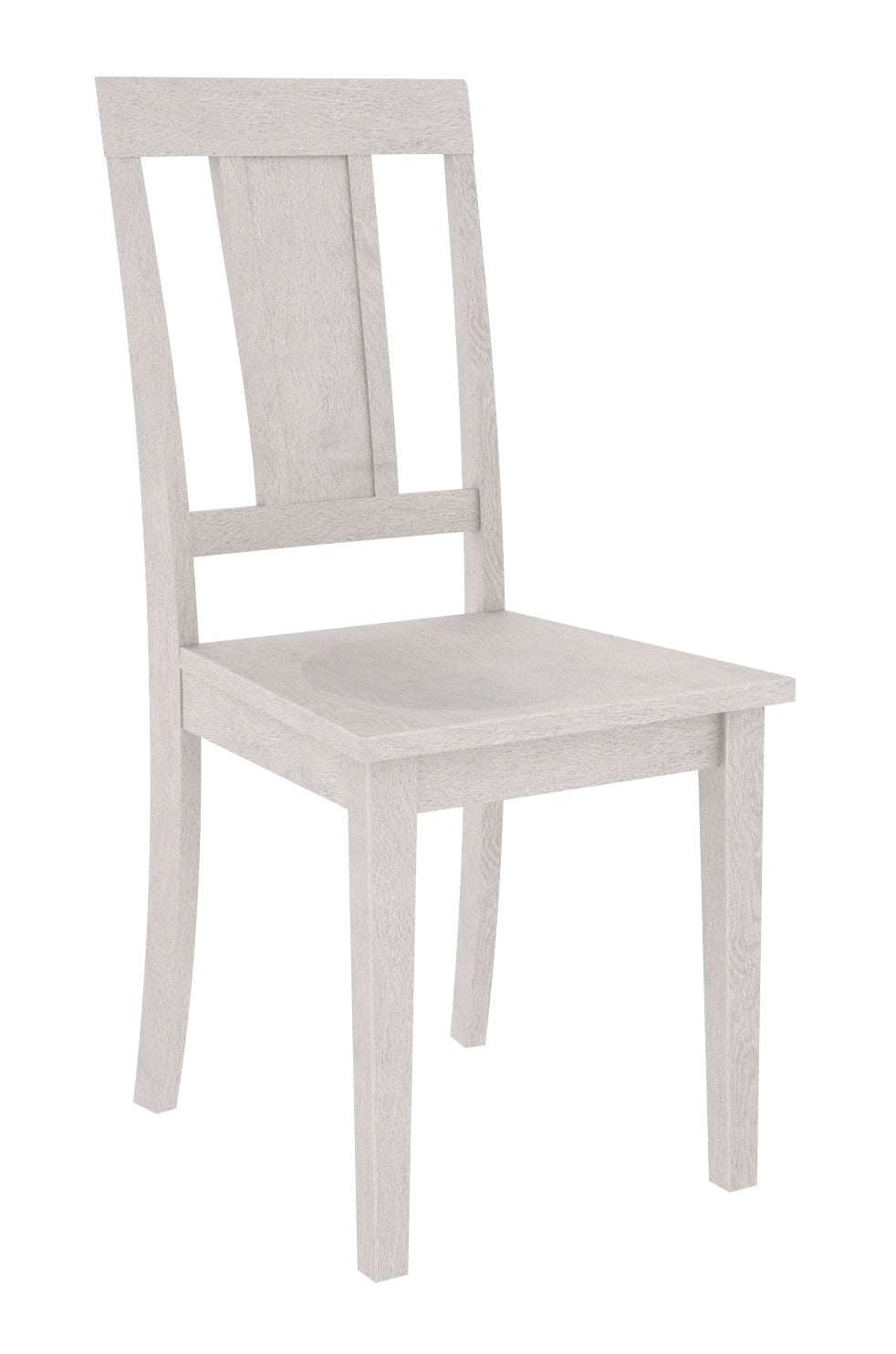 Set of 2 solid rubberwood chairs imitation bleached oak, French manufacture