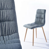 Set of 4 Scandinavian fabric dining chairs - DAMASK