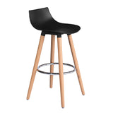 Set of 2 bar stools with footrest - DELIE
