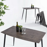 Industrial style dining room table in wood and metal - DIVERGE