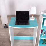 Office set: blue table and storage with shelves for children - ANCUL TURQUOISE